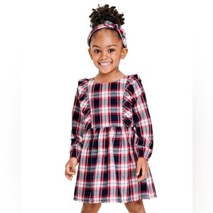The Children's Place Red and Blue Plaid Dress